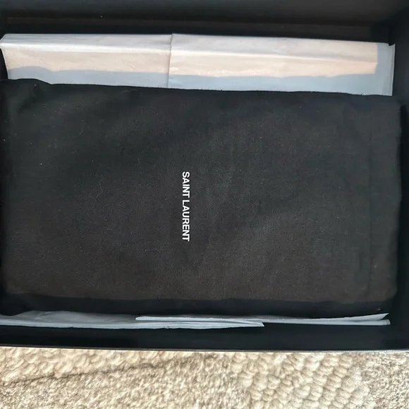 YSL Black Clutch with Gold chain - Picture 8 of 10